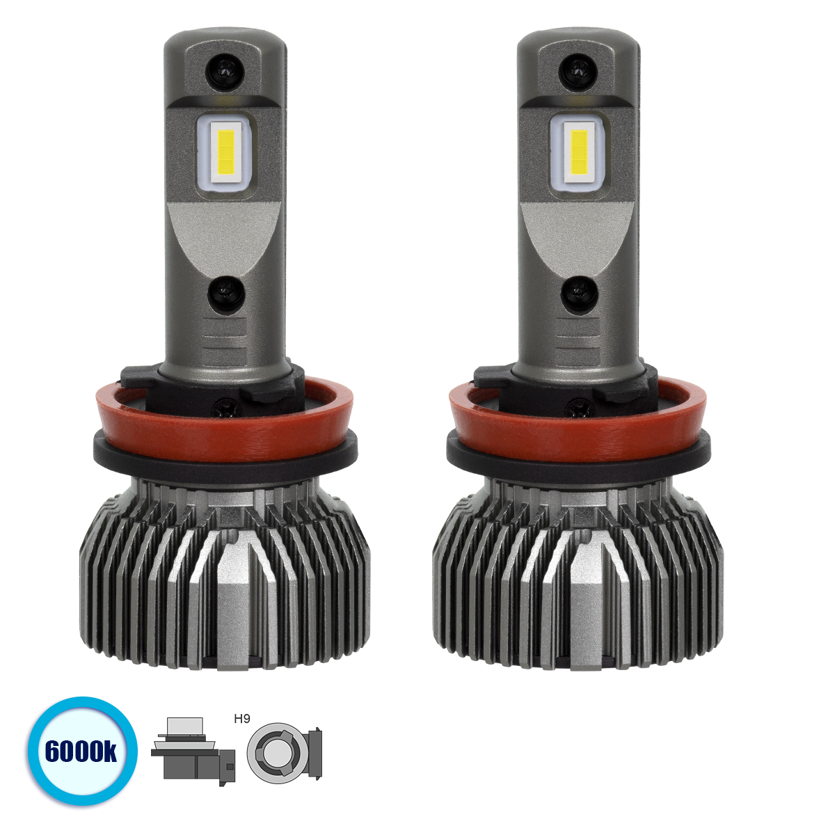 GloboStar® 85645 H9 E30 Line KIT Βασικού Φωτισμού Αυτοκινήτου & Φορτηγού 3nd Generation Can-Bus Series LED CREE CXB 100W 14000lm DC 9-32V Αδιάβροχο IP66 Ψυχρό Λευκό 6000K - Image 2