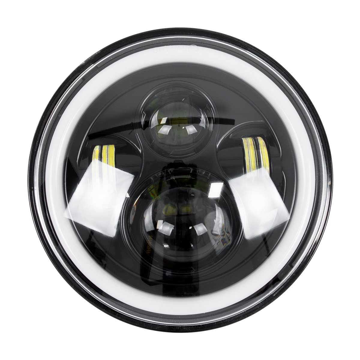GloboStar® 85417 Σετ 2 x Φανάρια JEEP WRANGLER 7'' Ιντσών Βασικού Φωτισμού H/L με Ring Light DRL & Φλας LED CREE CXB COB 160W 12000lm DC 12V Αδιάβροχα IP66 Πορτοκαλί & Ψυχρό Λευκό 6000K - Image 3