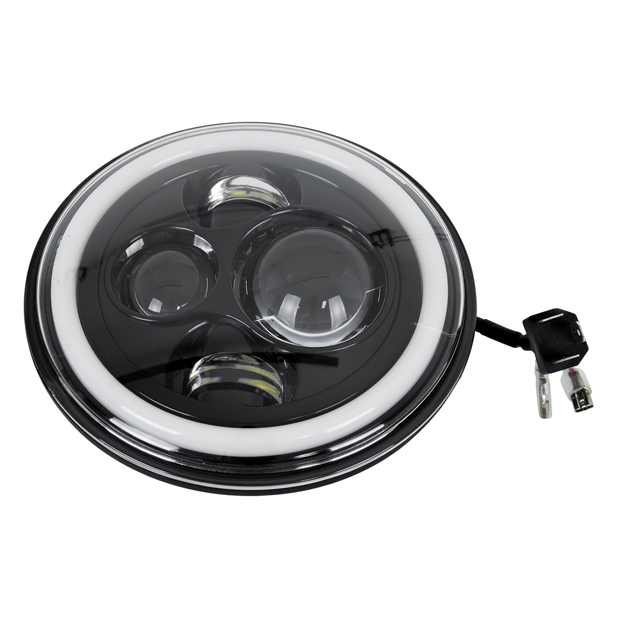 GloboStar® 85417 Σετ 2 x Φανάρια JEEP WRANGLER 7'' Ιντσών Βασικού Φωτισμού H/L με Ring Light DRL & Φλας LED CREE CXB COB 160W 12000lm DC 12V Αδιάβροχα IP66 Πορτοκαλί & Ψυχρό Λευκό 6000K - Image 7