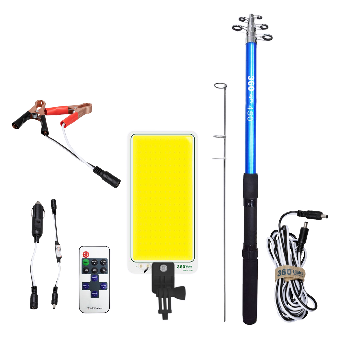 GloboStar® 85821 Τηλεσκοπικό Καλάμι Ψαρέματος 5m με Πάνελ Φωτισμού 800W 48000lm DC 12V Αδιάβροχο IP65 Ψυχρό Λευκό 6000K - Image 7