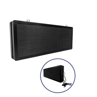 Αδιάβροχη Κυλιόμενη Επιγραφή SMD LED 230V USB & WiFi Πορτοκαλί Διπλής Όψης 104x40cm GloboStar 90155