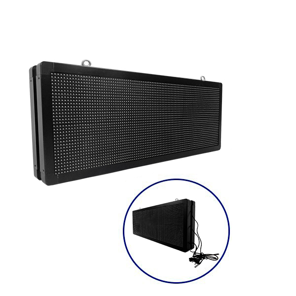 Αδιάβροχη Κυλιόμενη Επιγραφή SMD LED 230V USB & WiFi Πορτοκαλί Διπλής Όψης 104x40cm GloboStar 90155