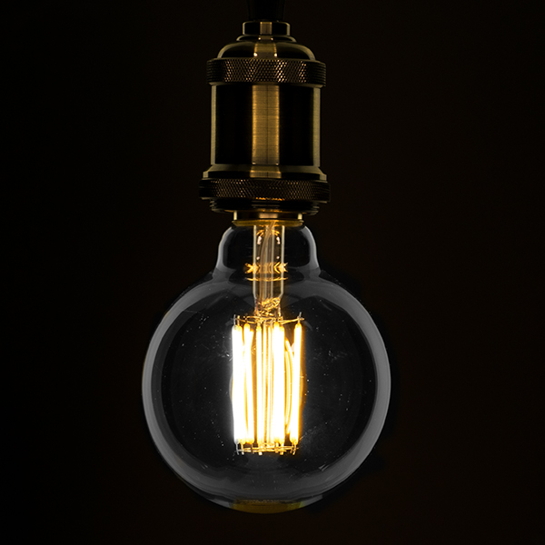 GloboStar® 99011 Λάμπα E27 G95 Γλόμπος LED LONG FILAMENT 12W 1320 lm 320° AC 85-265V Edison Retro με Διάφανο Γυαλί Θερμό Λευκό 2700 K Dimmable - Image 2