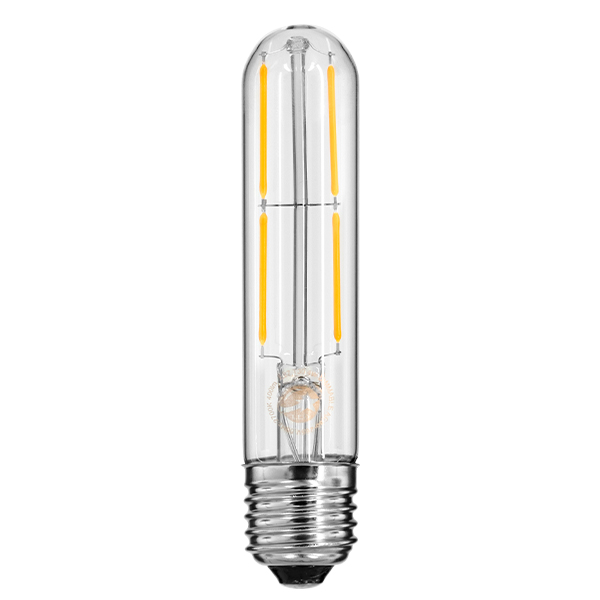GloboStar® 99019 Λάμπα E27 T30 Σωλήνας LED FILAMENT 4W 440 lm 320° AC 85-265V Edison Retro με Διάφανο Γυαλί Θερμό Λευκό 2700 K Dimmable