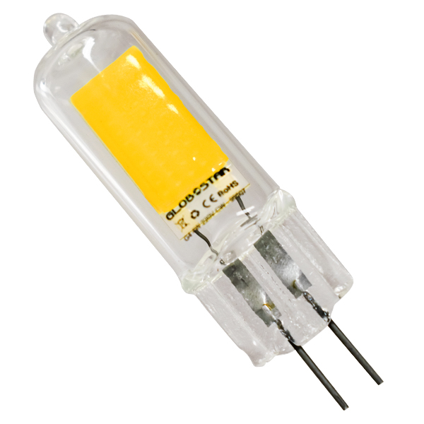 GloboStar 99508 Λάμπα G4 LED FILAMENT COB 4W 420 lm 320° AC 85-265V Γυάλινη Φυσικό Λευκό 4500 K
