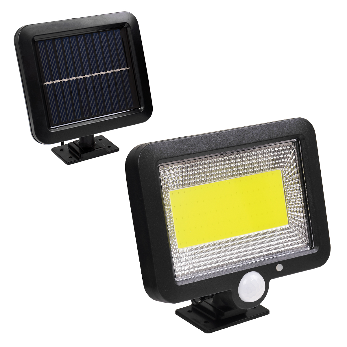 GloboStar® 71460 Αυτόνομος Ηλιακός Προβολέας LED 100 COB 20W 1200lm με Ενσωματωμένη Μπαταρία 2400mAh - Φωτοβολταϊκό Πάνελ με Αισθητήρα Ημέρας-Νύχτας - PIR Αισθητήρα Κίνησης Αδιάβροχο IP65 Ψυχρό Λευκό 6000K - Image 2