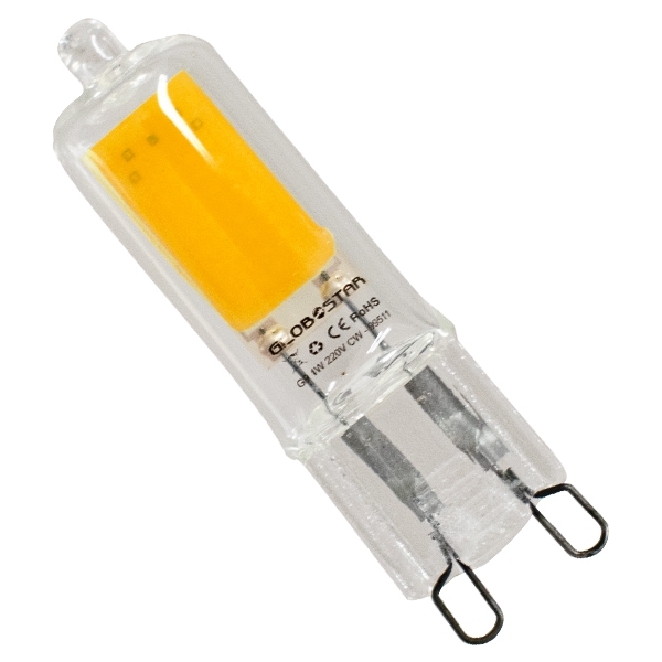 GloboStar® 115094 Λάμπα G9 LED FILAMENT COB 4W 400 lm 320° AC 85-265V Γυάλινη Θερμό Λευκό 3000K