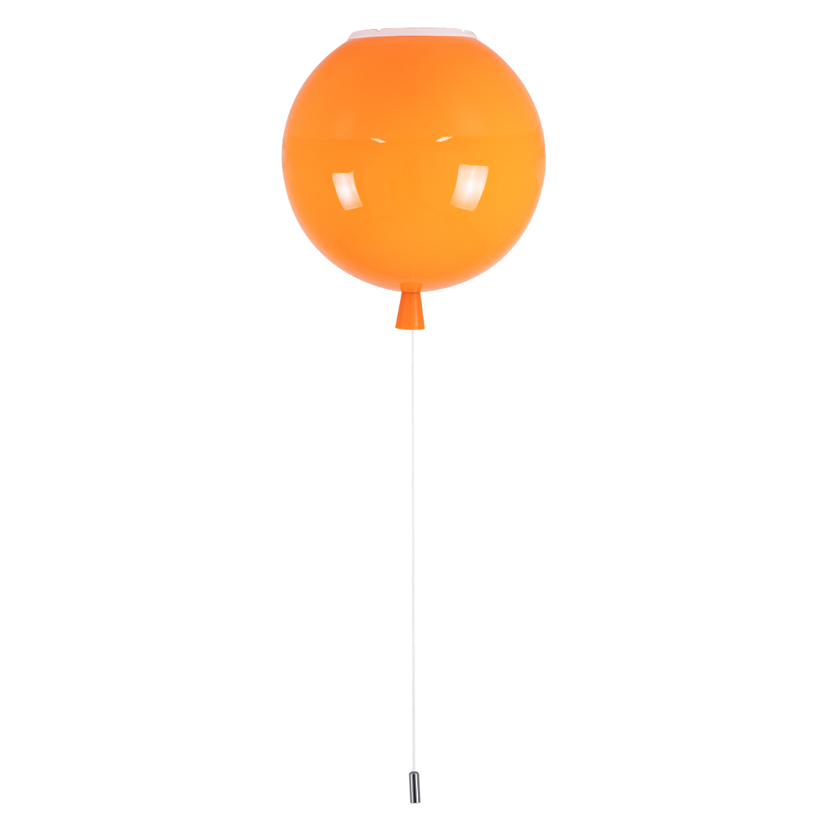 GloboStar® BALLOON 00650 Μοντέρνο Παιδικό Φωτιστικό Οροφής Μονόφωτο Πορτοκαλί Πλαστικό Μπάλα Φ30 x Υ33cm - Image 6
