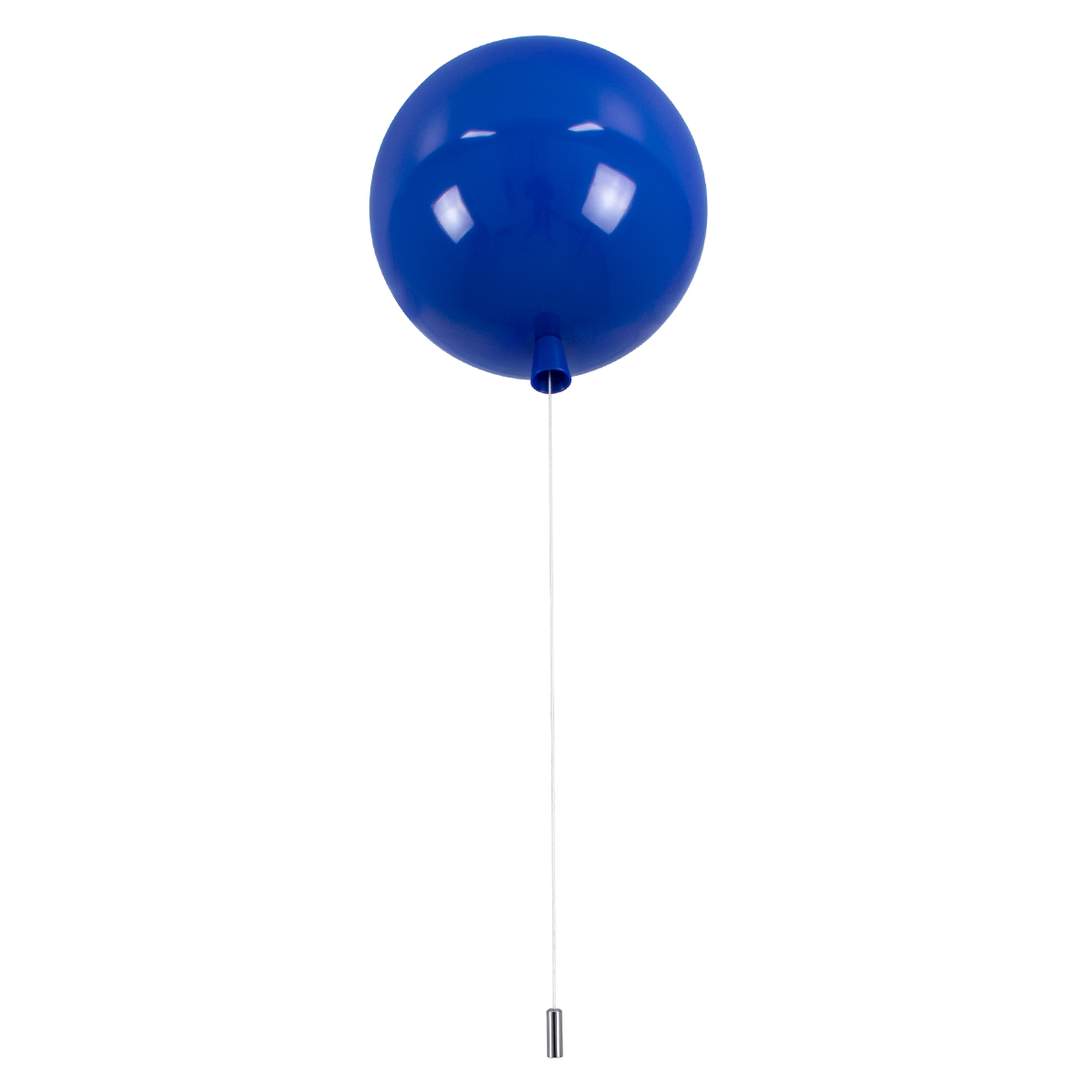 GloboStar® BALLOON 00654 Μοντέρνο Παιδικό Φωτιστικό Οροφής Μονόφωτο Μπλε Πλαστικό Μπάλα Φ30 x Υ33cm - Image 4