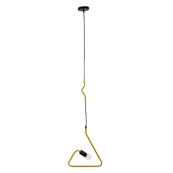 GloboStar® LIBBY 01097-1 Μοντέρνο Κρεμαστό Παιδικό Φωτιστικό Οροφής Μονόφωτο Κίτρινο Μεταλλικό Φ31 x Υ100cm - Image 4