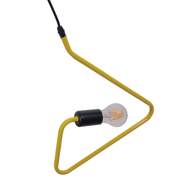 GloboStar® LIBBY 01097-1 Μοντέρνο Κρεμαστό Παιδικό Φωτιστικό Οροφής Μονόφωτο Κίτρινο Μεταλλικό Φ31 x Υ100cm - Image 6