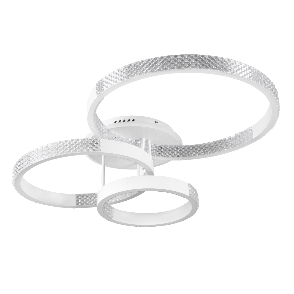 GloboStar® DIAMOND 61115 Φωτιστικό Οροφής Δαχτυλίδι-Κύκλος LED CCT 100W 12123lm 360° AC 220-240V - Εναλλαγή Φωτισμού μέσω Τηλεχειριστηρίου All In One Ψυχρό 6000k+Φυσικό 4500k+Θερμό 2700k Dimmable Φ30+40+50cm+BackLight Base - Λευκό - 3 Years Warranty - Image 3