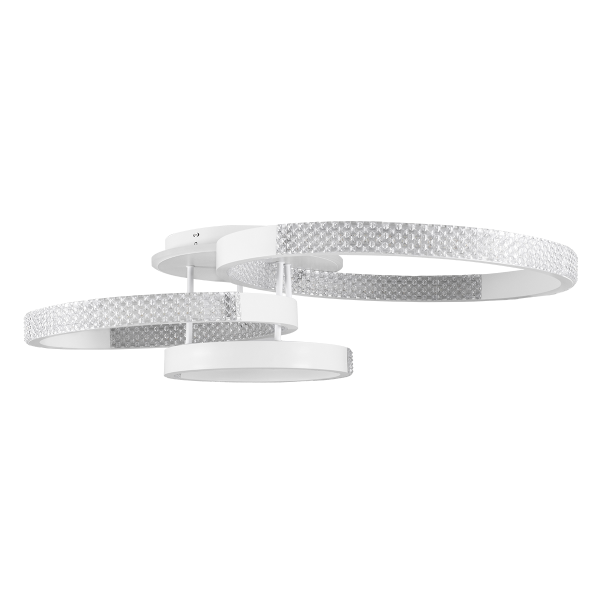 GloboStar® DIAMOND 61115 Φωτιστικό Οροφής Δαχτυλίδι-Κύκλος LED CCT 100W 12123lm 360° AC 220-240V - Εναλλαγή Φωτισμού μέσω Τηλεχειριστηρίου All In One Ψυχρό 6000k+Φυσικό 4500k+Θερμό 2700k Dimmable Φ30+40+50cm+BackLight Base - Λευκό - 3 Years Warranty - Image 4