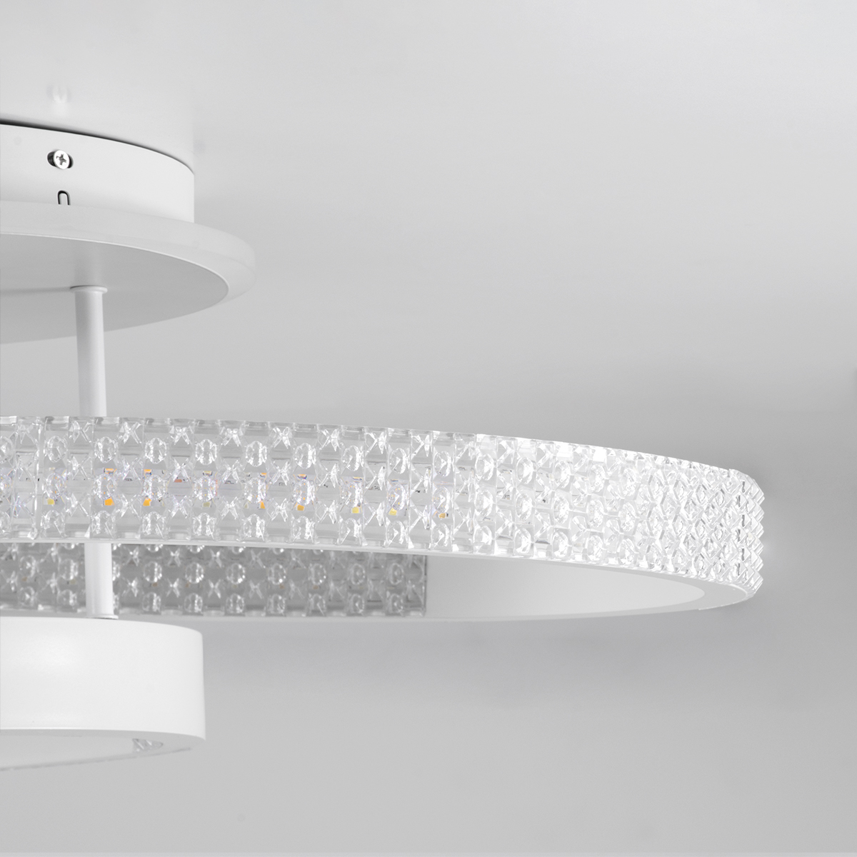 GloboStar® DIAMOND 61115 Φωτιστικό Οροφής Δαχτυλίδι-Κύκλος LED CCT 100W 12123lm 360° AC 220-240V - Εναλλαγή Φωτισμού μέσω Τηλεχειριστηρίου All In One Ψυχρό 6000k+Φυσικό 4500k+Θερμό 2700k Dimmable Φ30+40+50cm+BackLight Base - Λευκό - 3 Years Warranty - Image 7