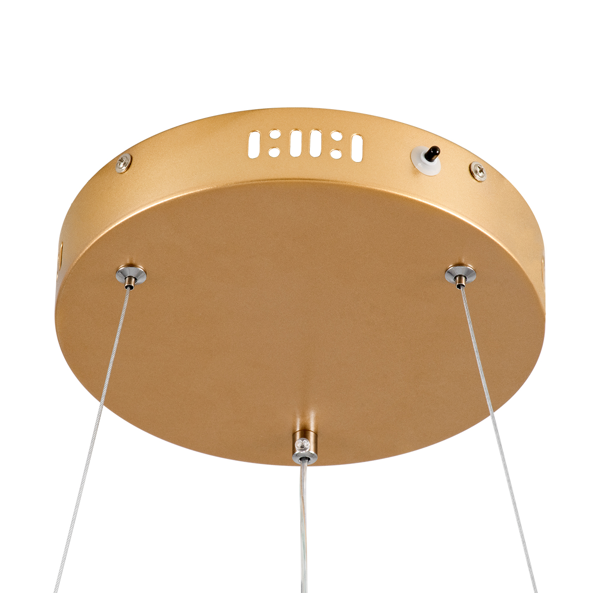 GloboStar® VENOM 61175 Κρεμαστό Φωτιστικό Δαχτυλίδι-Κύκλος LED CCT 30W 3513lm 120° AC 220-240V - Εναλλαγή Φωτισμού μέσω Τηλεχειριστηρίου All In One Ψυχρό 6000K+Φυσικό 4500K+Θερμό 2700K Dimmable Φ40cm - Χρυσό Βούρτσας - 3 Years Warranty - Image 7