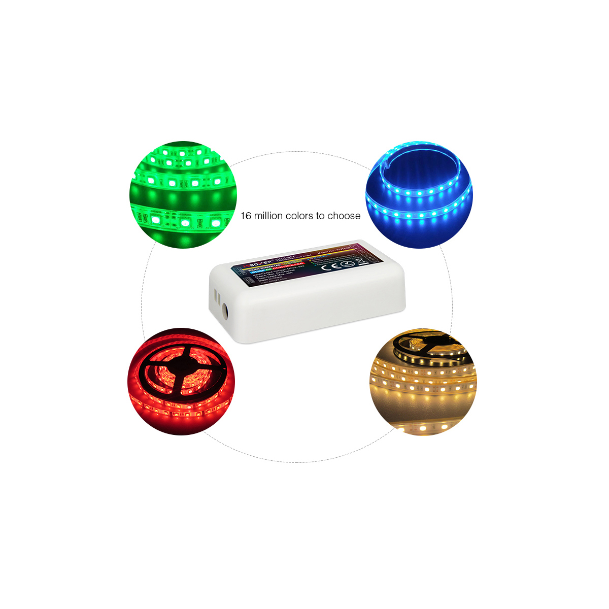 GloboStar® 73433 Mi-Light MiBOXER FUT039 - Ασύρματος RF 2.4GHz 433MHz RGBW+WW LED Strip Controller DC 12V-24V Max 10A - Image 5
