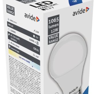 Avide LED Κοινή 12W E27  Ψυχρό 6400K Value