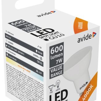 Avide LED Σπότ GU10 7W Λευκό 4000K Value