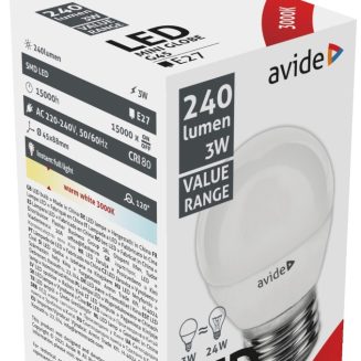 Avide LED Σφαιρική 7W E27 Θερμό 3000K Value