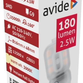 Avide LED G9  2.5W 160° Θερμό 3000K