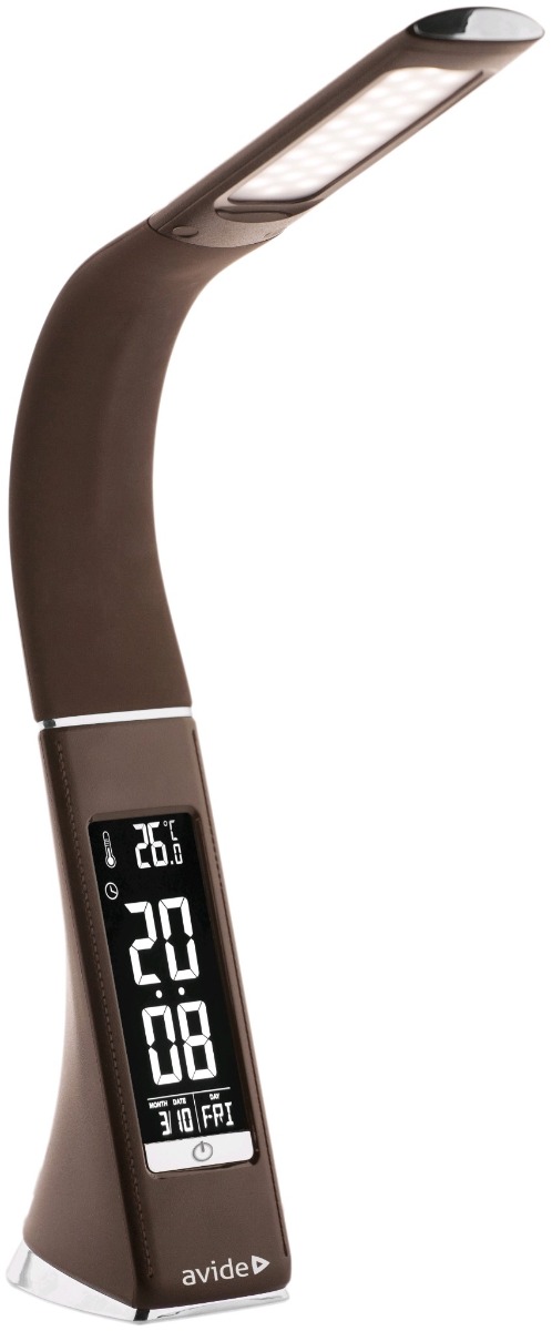 Avide LED Desk Lamp Business Leather Calendar Brown 6W