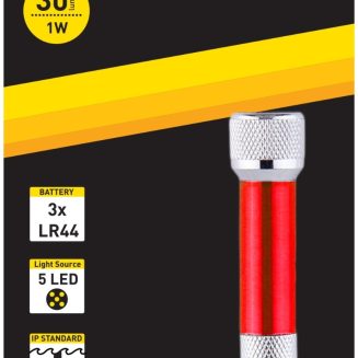 Entac Flashlight 5LED Keychain Red