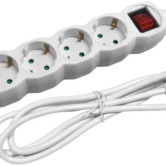 Entac Πολύπριζο 5 Θέσεων Με Διακόπτη 3x1.5mm 1.5m