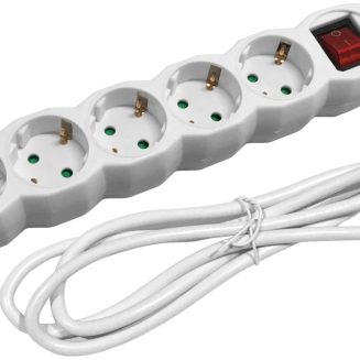 Entac Πολύπριζο 6 Θέσεων Με Διακόπτη 3x1.5mm 1.5m