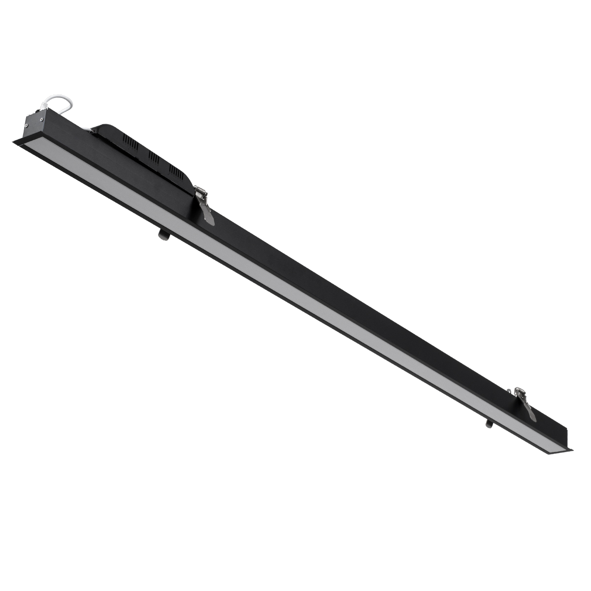 GloboStar® LUCA 61032 Γραμμικό Χωνευτό Φωτιστικό Linear LED CCT 54W 6500lm 120° AC 220-240V Μ121.5 x Π5 x Υ4cm - Εναλλαγή Φωτισμού μέσω Τηλεχειριστηρίου All In One Ψυχρό 6000k+Φυσικό 4500k+Θερμό 2700k Dimmable - Μαύρο - 3 Years Warranty - Image 3