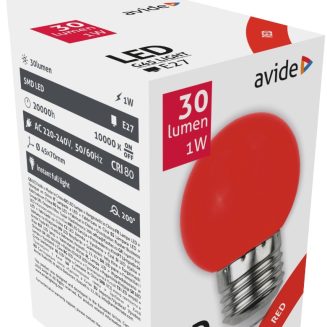 Avide Decor LED bulbs G45 1W E27 Red