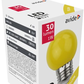 Avide Decor LED bulbs G45 1W E27 Yellow