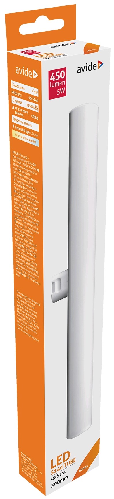 Avide LED Linear 5W 30cm S14d 4000K