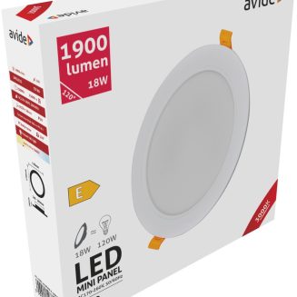 Avide LED Φωτιστικό Οροφής Χωνευτό Στρογγυλό Πλαστικό 18W Θερμό 3000K