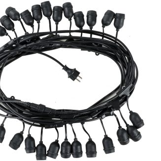 Avide Outdoor E27 String 15m 24 sockets