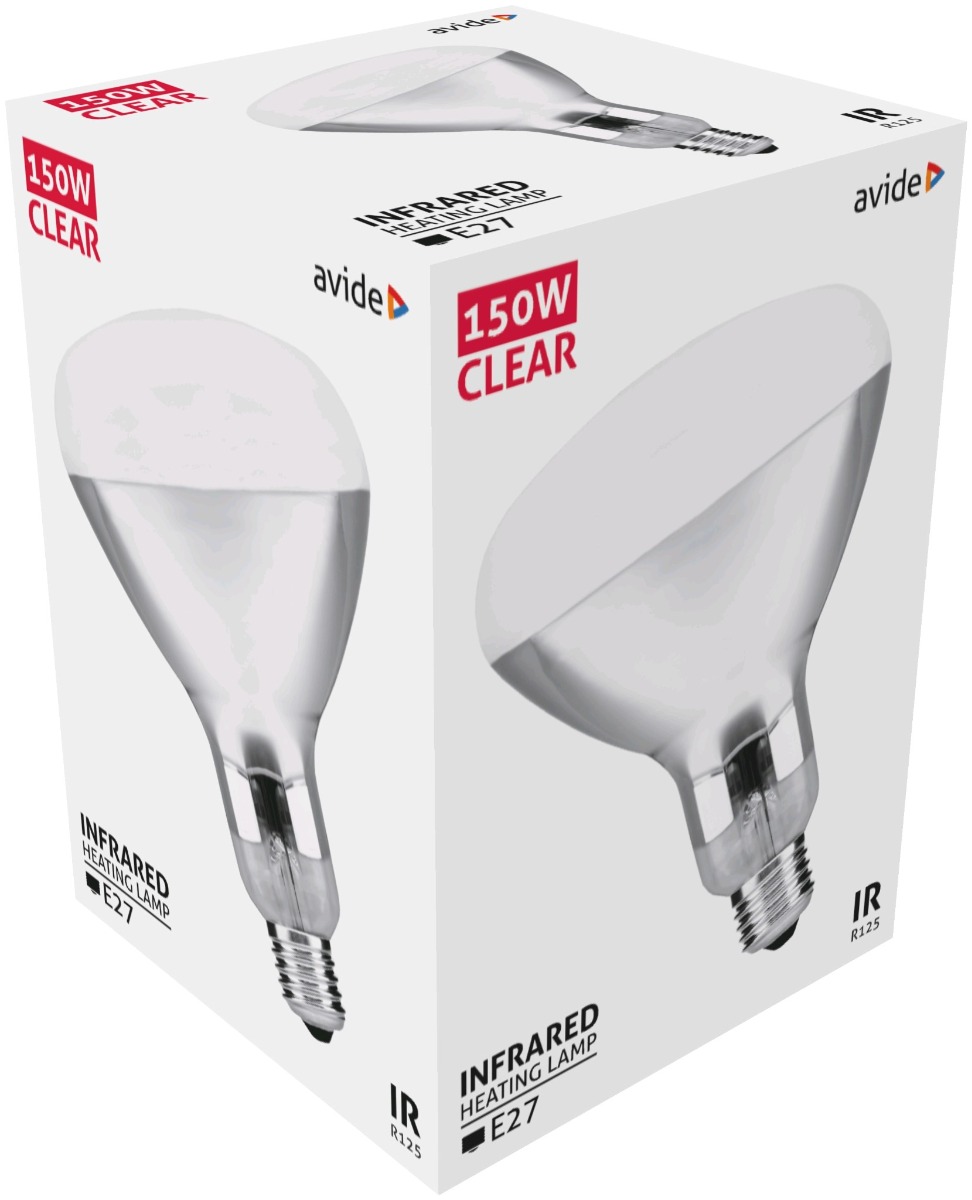Avide Λάμπα Υπερύθρων E27 150W Διάφανο - Image 3