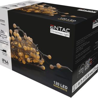 Entac Christmas IP44 Light 15mm Balls 120LED 9m 3000K