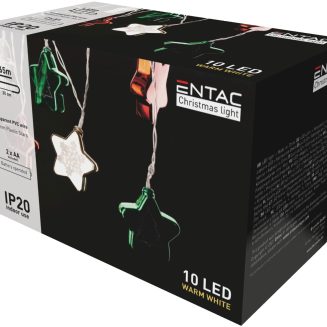 Entac Christmas Indoor Colorful Star 60mm Light 10LED WW 1,65m