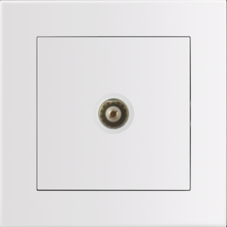 Entac Arnold Recessed wall TV socket End type White