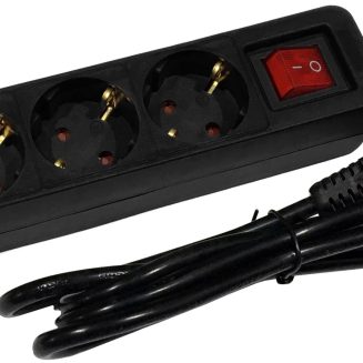 Entac ΠΟΛ/ΖΟ 3 ΘΕΣ ΜΕ. ΔΙΑΚ. 3x1.0mm 1.5μ ΜΑΥΡΟ