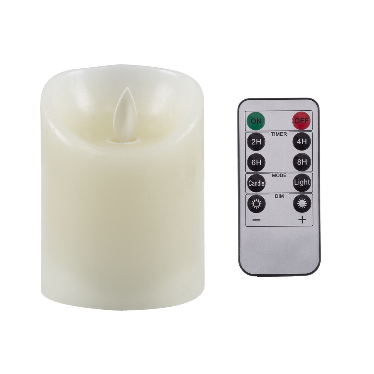 GloboStar® CANDLE 76492 Διακοσμητικό Realistic Κερί με LED Εφέ Κινούμενης Φλόγας - Μπαταρίας 2 x AA (Δεν Συμπεριλαμβάνονται) & Ασύρματο Χειριστήριο IR Θερμό Λευκό 2700K Dimmable Λευκό Φ19 x Υ24cm - Image 7