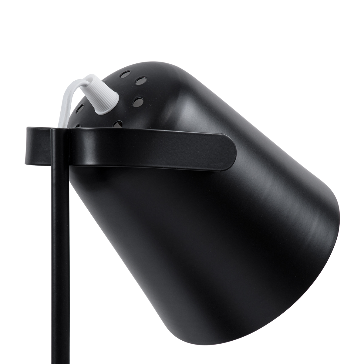 GloboStar® PENCASE 61563 Μοντέρνο Επιτραπέζιο Φωτιστικό Γραφείου - Πορτατίφ - Μονόφωτο 1 x E27 Μαύρο Μεταλλικό Καμπάνα με Διακόπτη On/Off - Μολυβοθήκη & Βάση Τηλεφώνου - L12 x W15 x H38cm - Image 6