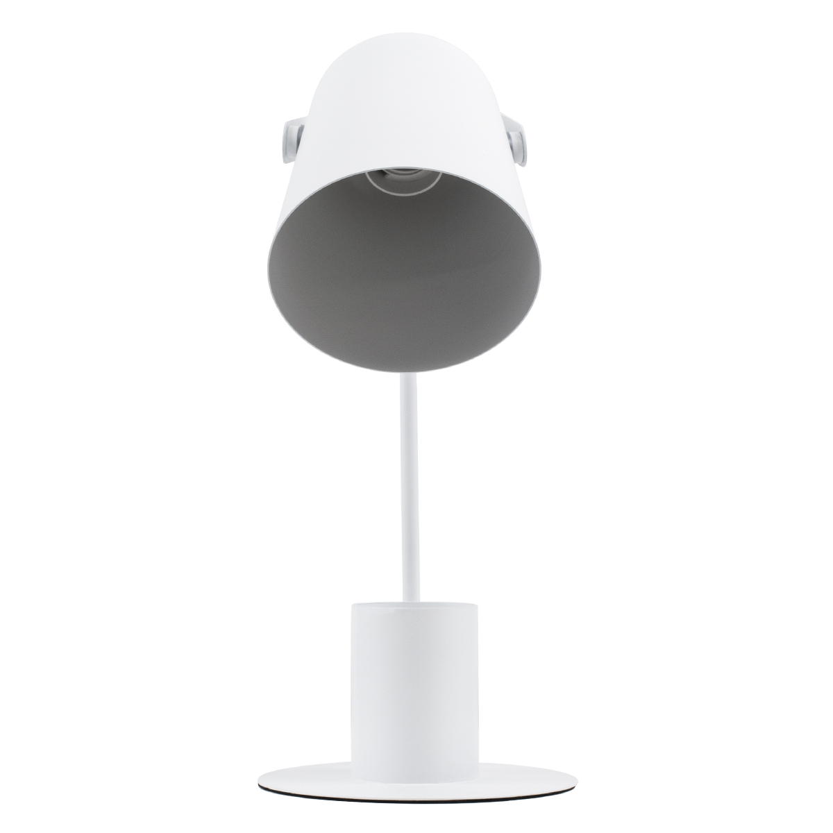 GloboStar® PENCASE 61564 Μοντέρνο Επιτραπέζιο Φωτιστικό Γραφείου - Πορτατίφ - Μονόφωτο 1 x E27 Λευκό Μεταλλικό Καμπάνα με Διακόπτη On/Off - Μολυβοθήκη & Βάση Τηλεφώνου - L12 x W15 x H38cm - Image 3