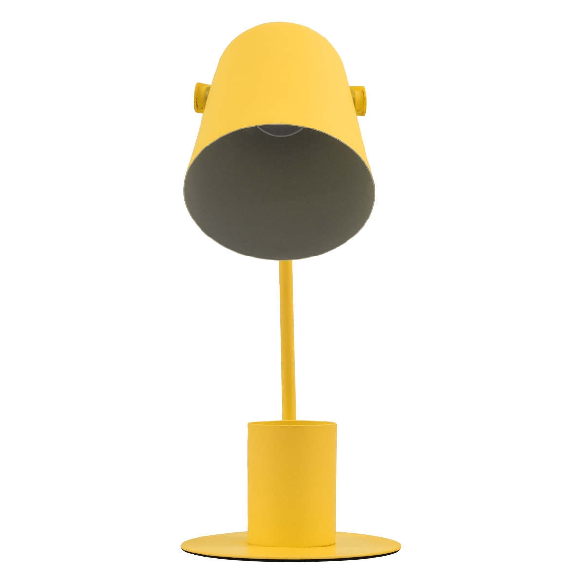 GloboStar® PENCASE 61567 Μοντέρνο Επιτραπέζιο Φωτιστικό Γραφείου - Πορτατίφ - Μονόφωτο 1 x E27 Κίτρινο Μεταλλικό Καμπάνα με Διακόπτη On/Off - Μολυβοθήκη & Βάση Τηλεφώνου - L12 x W15 x H38cm - Image 3