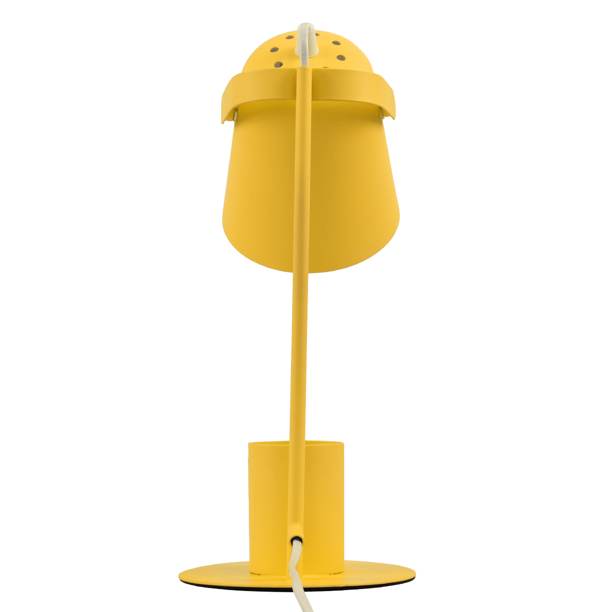 GloboStar® PENCASE 61567 Μοντέρνο Επιτραπέζιο Φωτιστικό Γραφείου - Πορτατίφ - Μονόφωτο 1 x E27 Κίτρινο Μεταλλικό Καμπάνα με Διακόπτη On/Off - Μολυβοθήκη & Βάση Τηλεφώνου - L12 x W15 x H38cm - Image 4