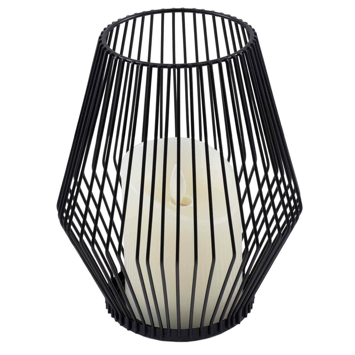 GloboStar® CANDLE 76494 Διακοσμητικό Realistic Κερί με LED Εφέ Κινούμενης Φλόγας - Μπαταρίας 2 x AA (Δεν Συμπεριλαμβάνονται) & Ασύρματο Χειριστήριο IR Θερμό Λευκό 2700K Dimmable Μαύρο Φ16 x Υ18cm - Image 2