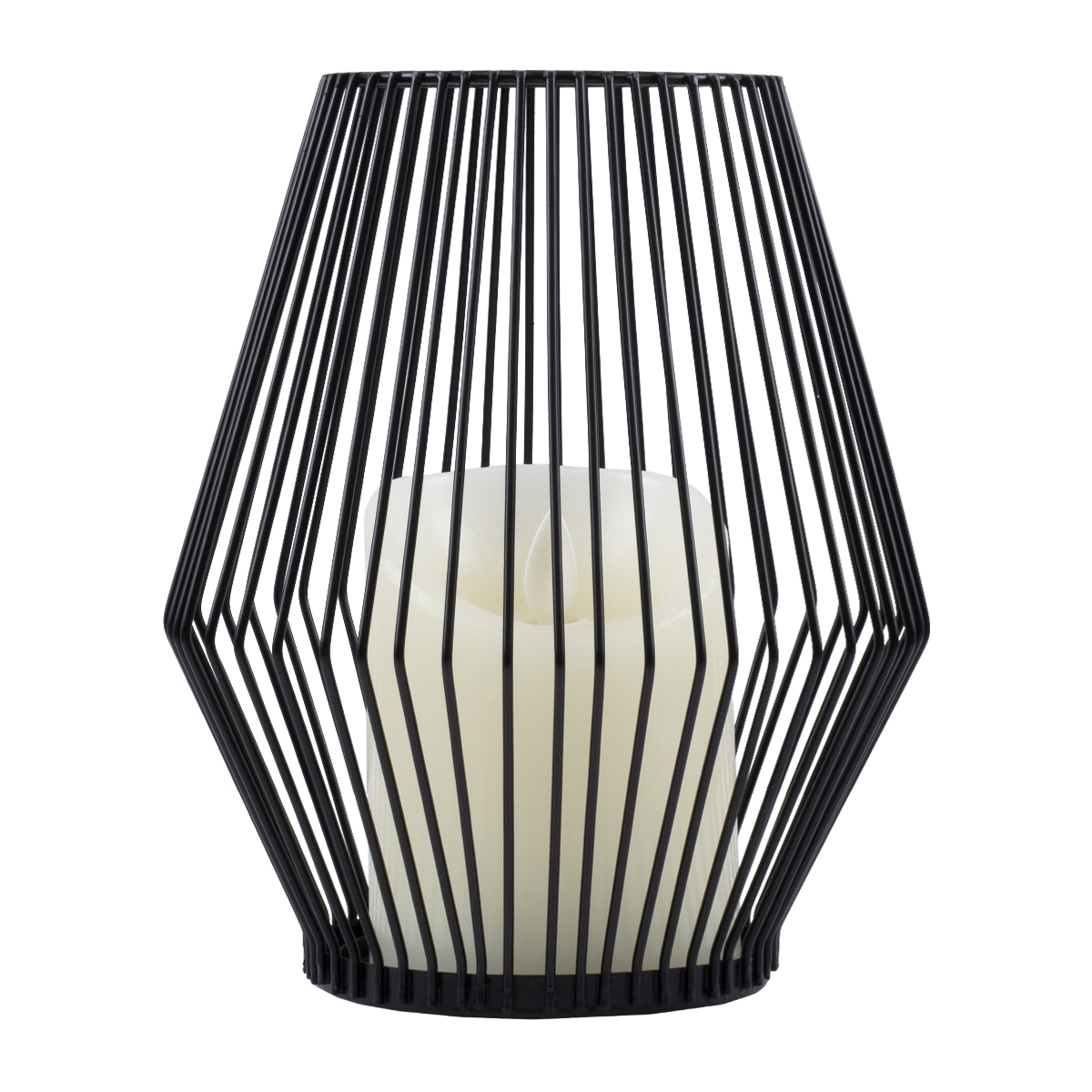 GloboStar® CANDLE 76494 Διακοσμητικό Realistic Κερί με LED Εφέ Κινούμενης Φλόγας - Μπαταρίας 2 x AA (Δεν Συμπεριλαμβάνονται) & Ασύρματο Χειριστήριο IR Θερμό Λευκό 2700K Dimmable Μαύρο Φ16 x Υ18cm - Image 3