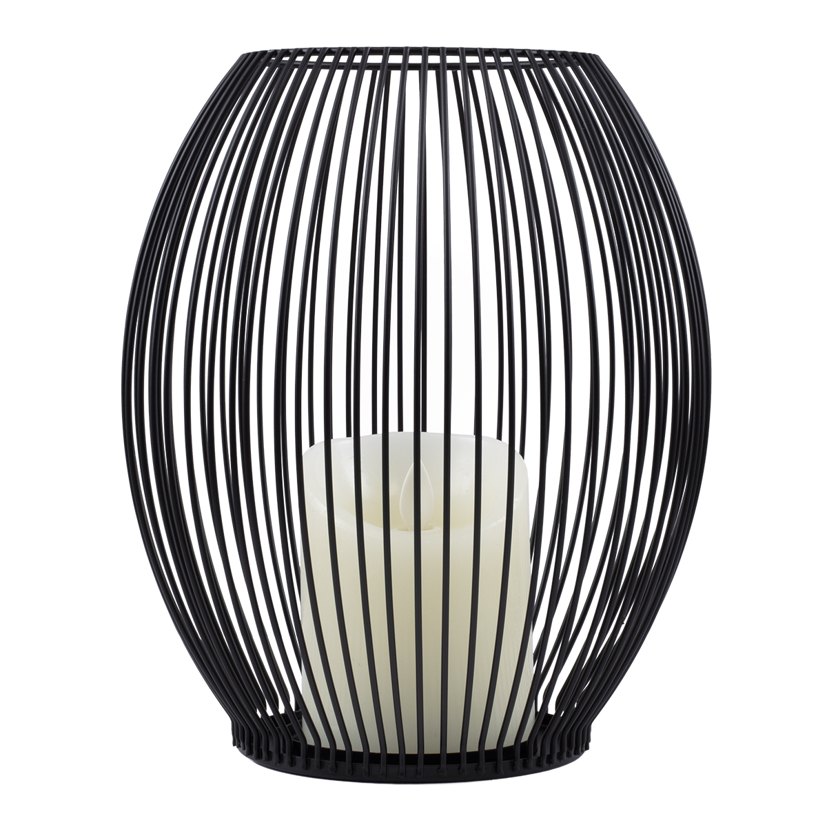 GloboStar® CANDLE 76497 Διακοσμητικό Realistic Κερί με LED Εφέ Κινούμενης Φλόγας - Μπαταρίας 2 x AA (Δεν Συμπεριλαμβάνονται) & Ασύρματο Χειριστήριο IR Θερμό Λευκό 2700K Dimmable Μαύρο Φ19 x Υ24cm - Image 3