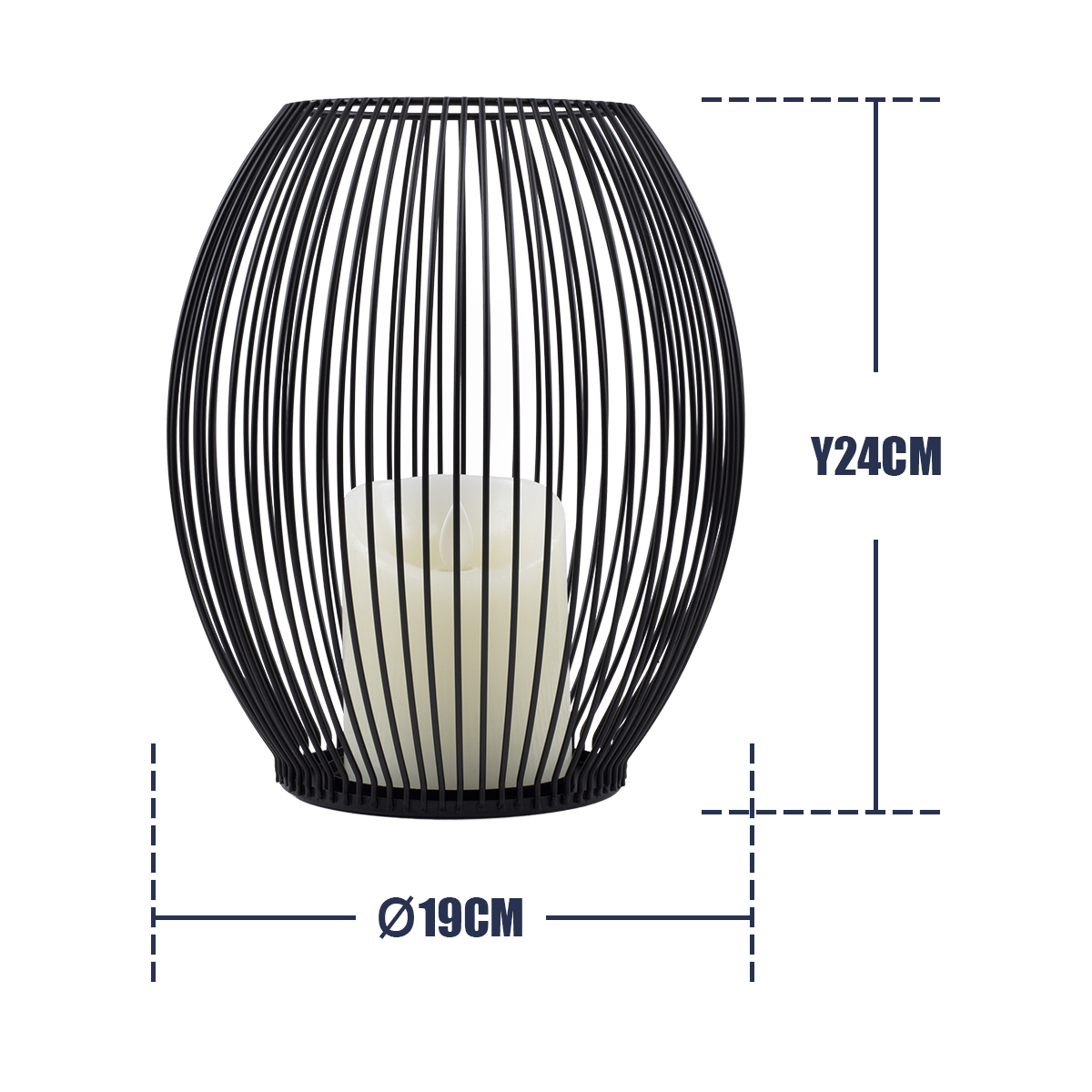 GloboStar® CANDLE 76497 Διακοσμητικό Realistic Κερί με LED Εφέ Κινούμενης Φλόγας - Μπαταρίας 2 x AA (Δεν Συμπεριλαμβάνονται) & Ασύρματο Χειριστήριο IR Θερμό Λευκό 2700K Dimmable Μαύρο Φ19 x Υ24cm - Image 5