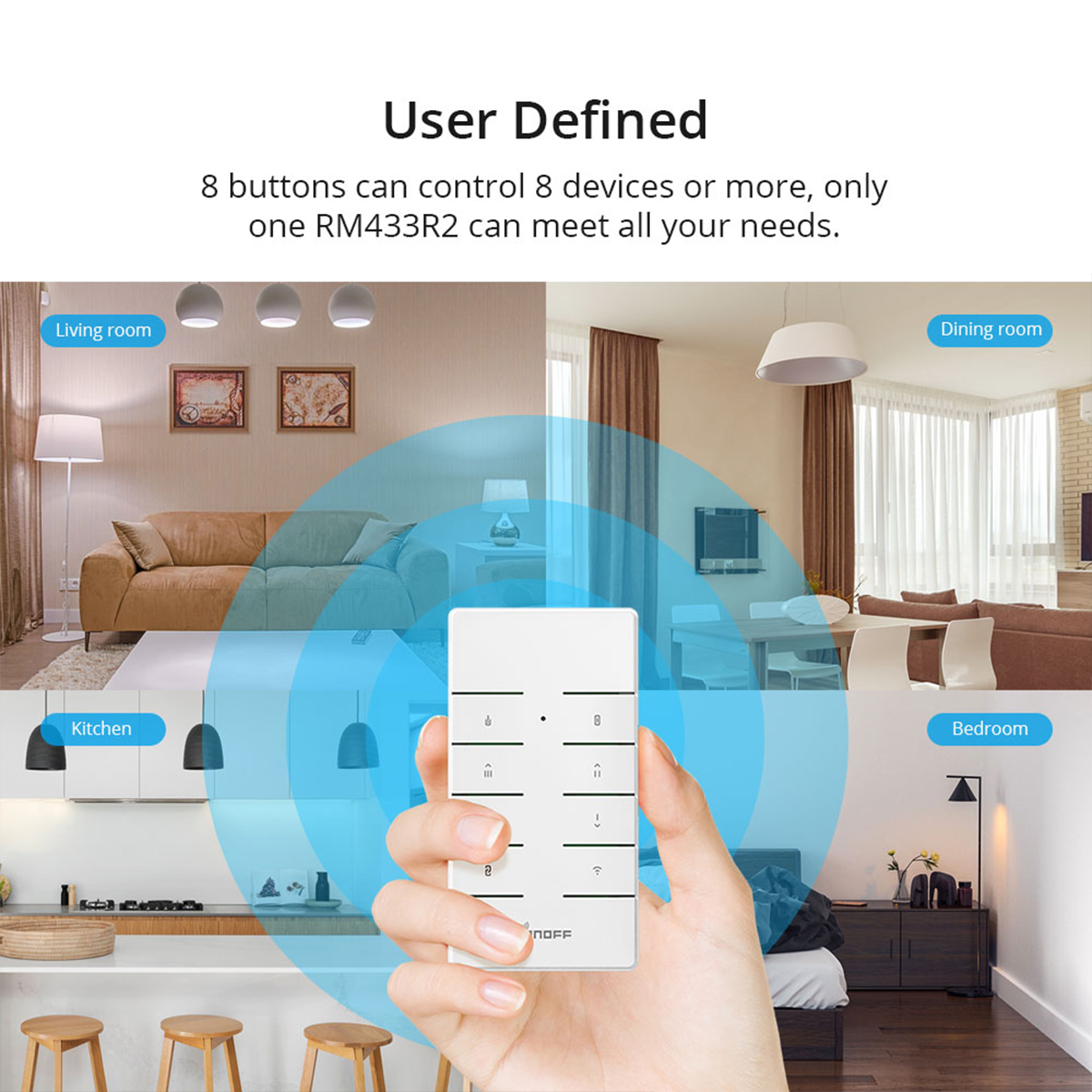 GloboStar® 80074 SONOFF RM433R2 - Remote Controller RF 433Mhz 8 Key (Battery Included) - Image 6