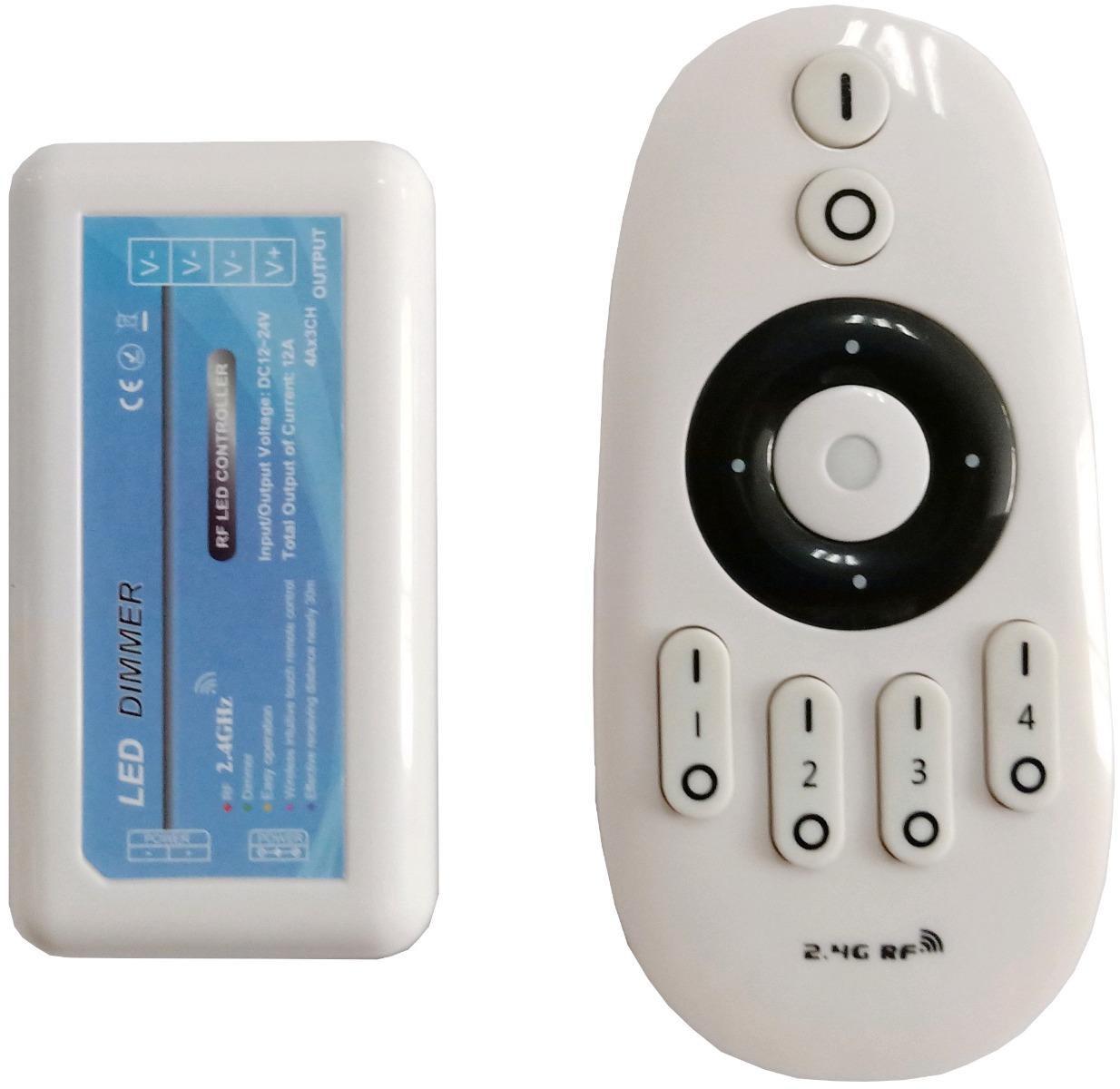 Avide LED Strip 12V 144W Dimmer 4 Zone RF Remote and Controller